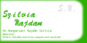 szilvia majdan business card