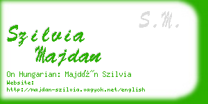 szilvia majdan business card